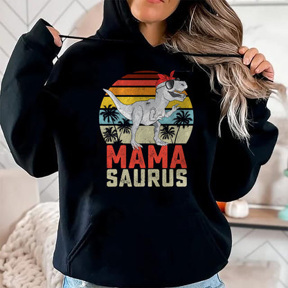 Gift for Mom Shirt, Funny Mom Unisex T-Shirt/Hoodie/Sweatshirt HLT00 - Mamasaurus T Rex Dinosaur Mama Saurus Family Matching Women T-Shirt