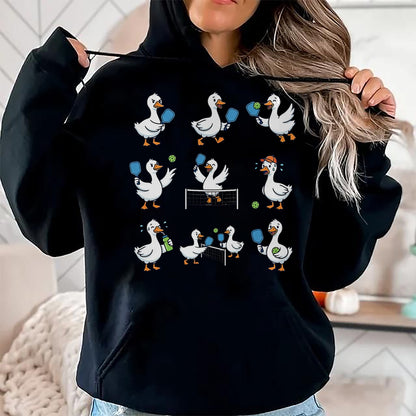 Funny Pickleball Shirt, Pickleball Lover Unisex T-Shirt/Hoodie/Sweatshirt HLT00 - Goose Playing Pickleball Player Paddle Ball Pickleball Lover T-Shirt