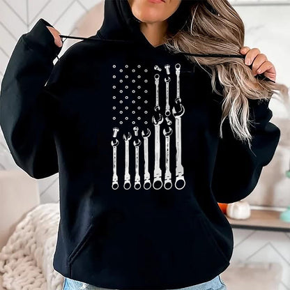 Best Mechanic Life Shirt, Funny Mechanic UnisexT-Shirt/Hoodie/Sweatshirt HLT00 - Mechanic Flag American Patriotic Flag Car Mechanic USA Flag T-Shirt