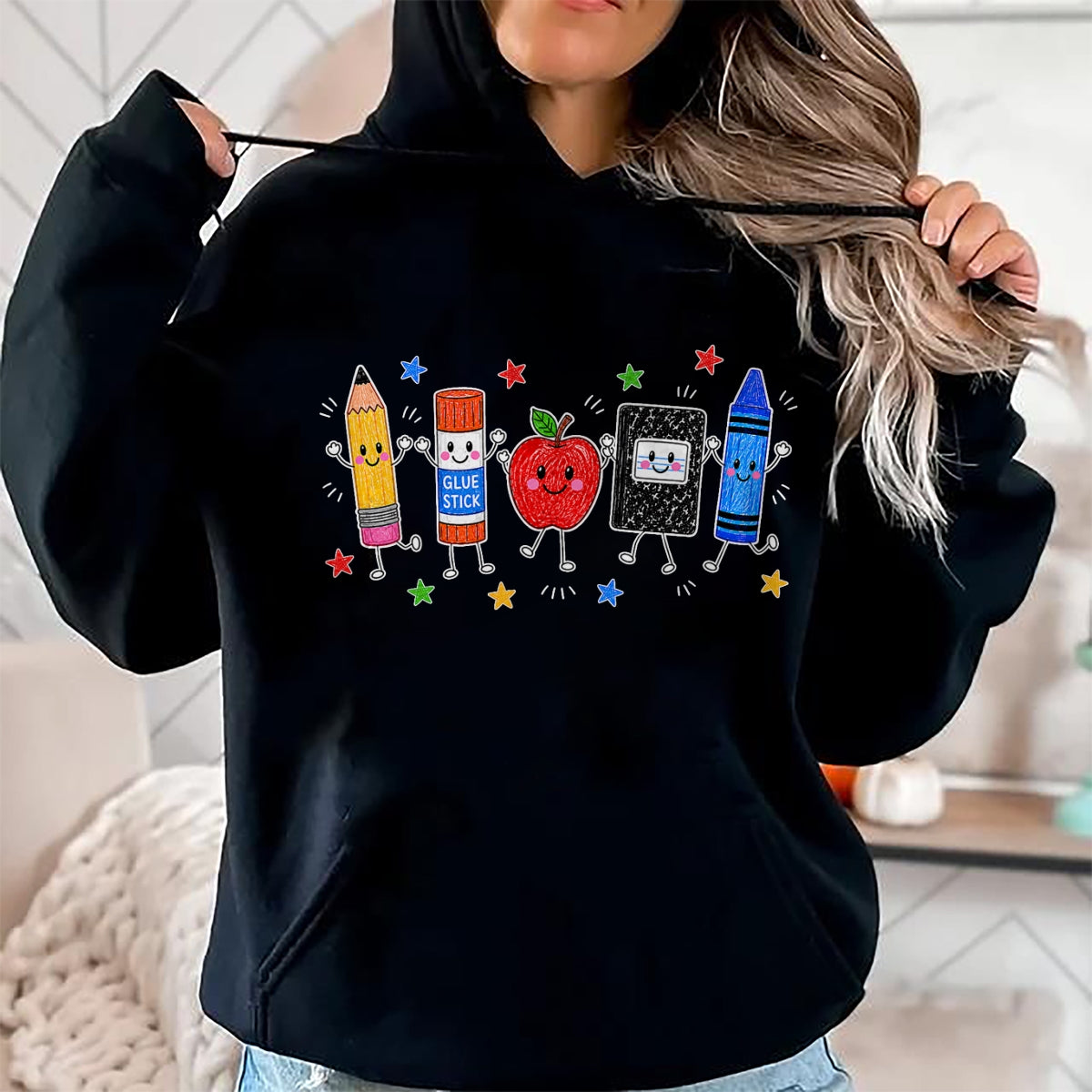 Best Student Shirt, Funny Back To School UnisexT-Shirt/Hoodie/Sweatshirt HLT00 - Back to School Cute Pencil Crayon Apple Teacher Boy Girl Kid T-Shirt