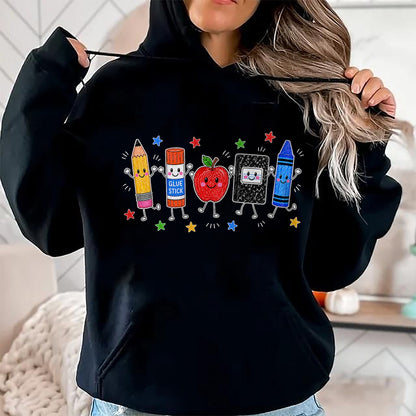 Best Student Shirt, Funny Back To School UnisexT-Shirt/Hoodie/Sweatshirt HLT00 - Back to School Cute Pencil Crayon Apple Teacher Boy Girl Kid T-Shirt