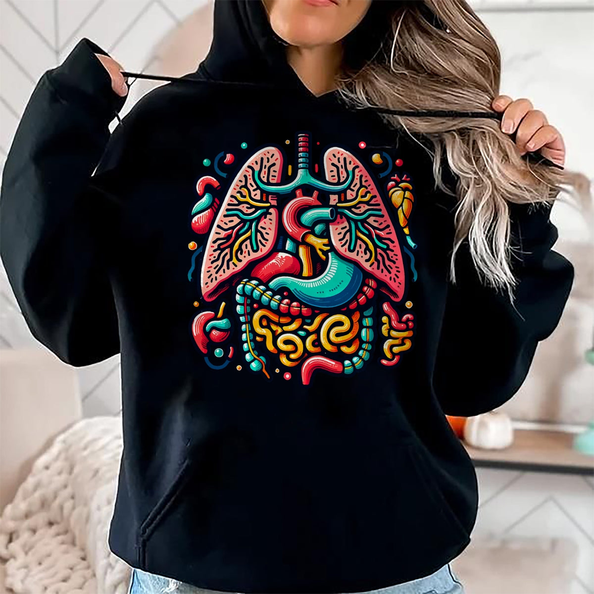 Best Doctor Shirt, Funny Doctor UnisexT-Shirt/Hoodie/Sweatshirt HLT00 - Colorful Human Body Anatomy Illustrated Internal Organs Art T-Shirt