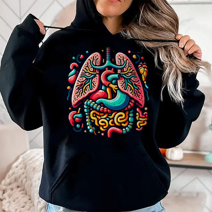 Best Doctor Shirt, Funny Doctor UnisexT-Shirt/Hoodie/Sweatshirt HLT00 - Colorful Human Body Anatomy Illustrated Internal Organs Art T-Shirt