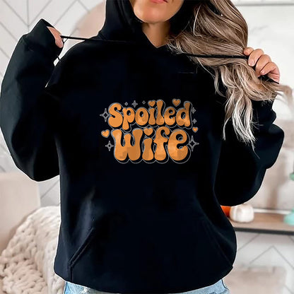 Best Wife Shirt, Wife and Husband Unisex T-Shirt/Hoodie/Sweatshirt HLT00 - Gift for wife T shirt, spoiled wife   Spoiled Wife Premium T-Shirt