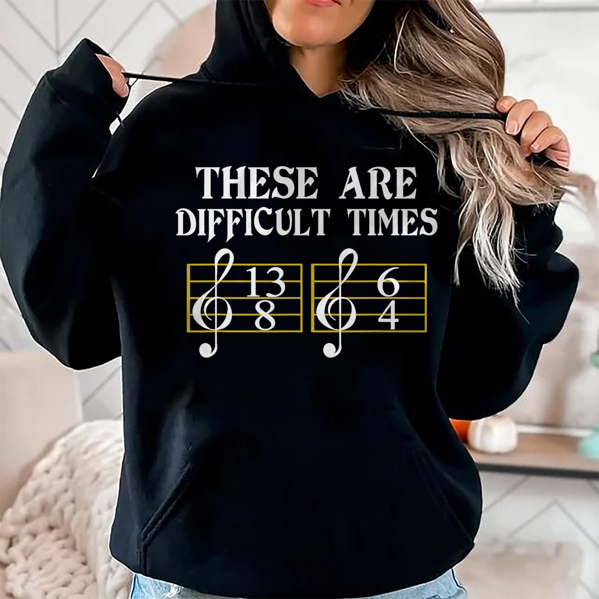Guitar Lover Shirt, Funny Guitar UnisexT-Shirt/Hoodie/Sweatshirt HLT00 - These are Difficult Times T-Shirt Music T-Shirt T-Shirt