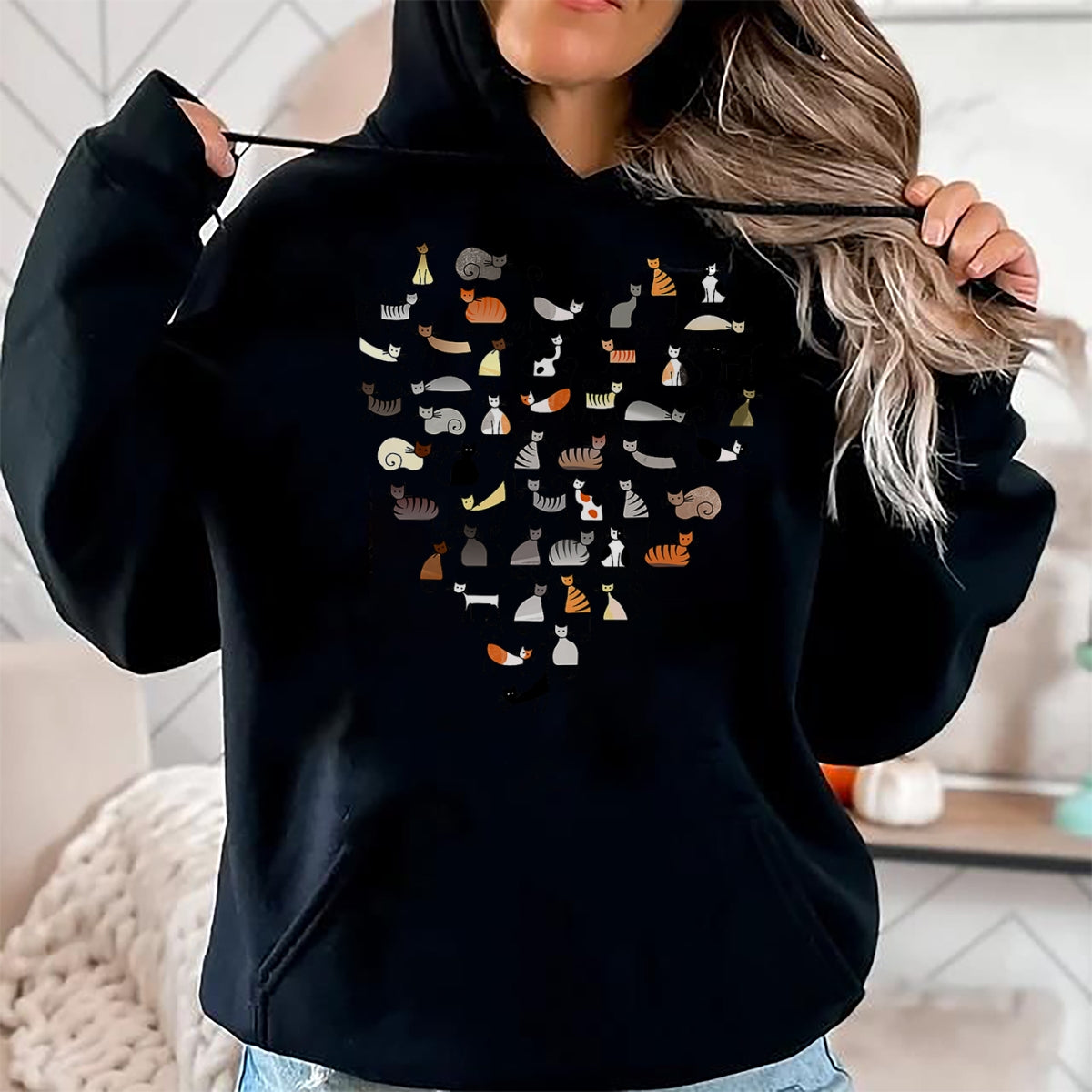 Cat Love Shirt, Funny Cat Lover Gift UnisexT-Shirt/Hoodie/Sweatshirt HLT00 - 50 Cats Fifty Multicolor Cats women_s T-Shirt (1)