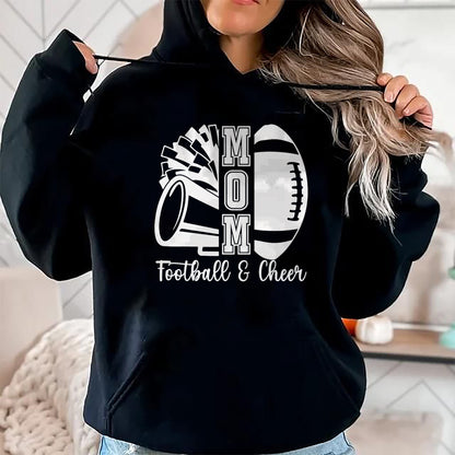 Gift for Mom Shirt, Funny Mom Unisex T-Shirt/Hoodie/Sweatshirt HLT00 - Mom Of Both Proud Football And Cheer Mom T-Shirt