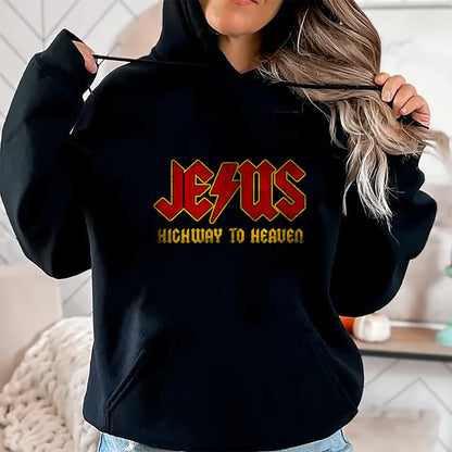 Christian Tee, Christian Faith Unisex T-Shirt/Hoodie/Sweatshirt HLT00 -Christ Jesus Highway To Heaven, Superhero Jesus Christian Premium T-Shirt
