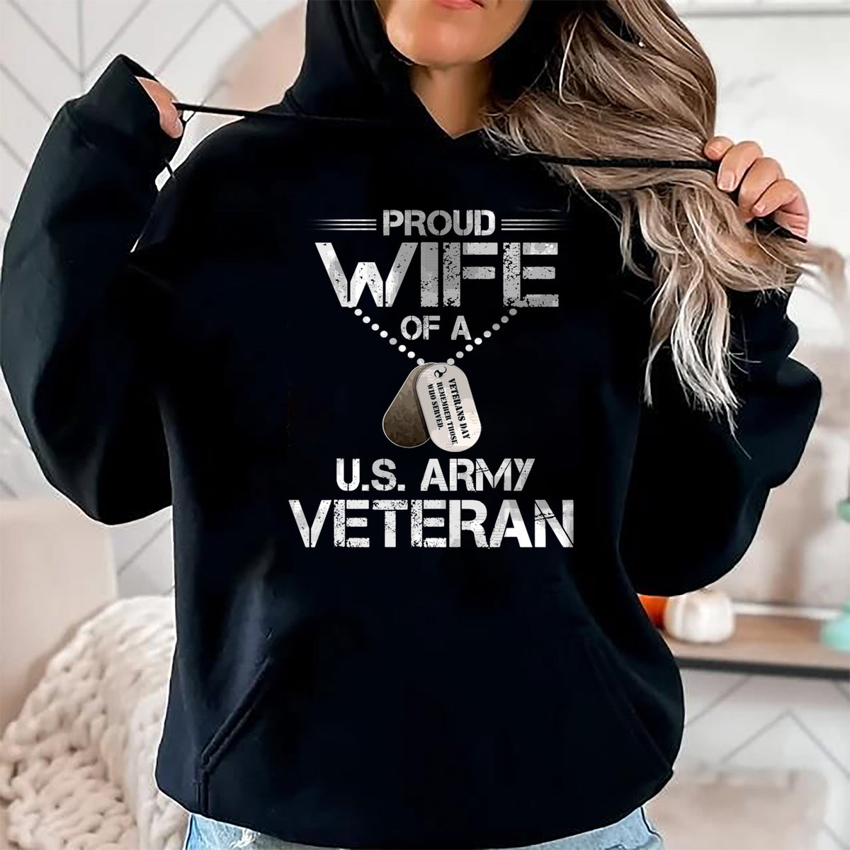 Best Wife Shirt, Wife and Husband Unisex T-Shirt/Hoodie/Sweatshirt HLT00 - Gift for wife T shirt, lucky wife   Proud Wife Of A U.S. Army Veteran, Veterans Day Gift