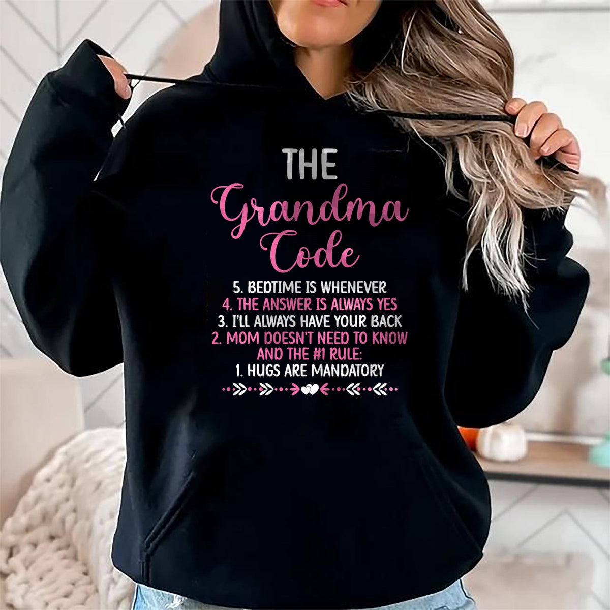 Best Grandma Shirt, Proud Grandma Unisex T-Shirt/Hoodie/Sweatshirt HLT00 - The Grandma Code Granny Grandmother Grandparent T-Shirt (1)