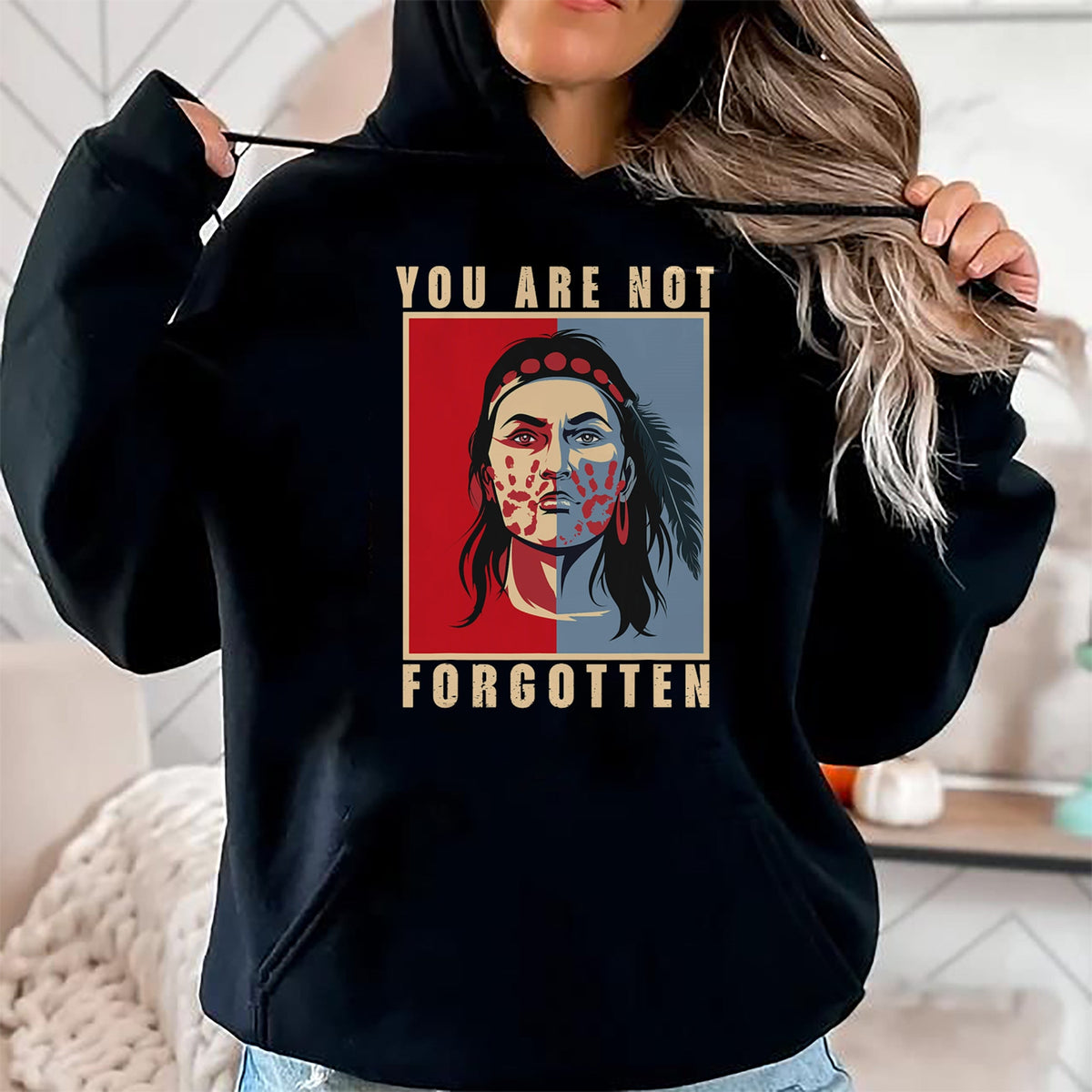 Native American T-Shirts, Vintage Native American Unisex T-Shirt/Hoodie/Sweatshirt HLT00 - You Are Not Forgotten Mmiw Awareness Native American Indian