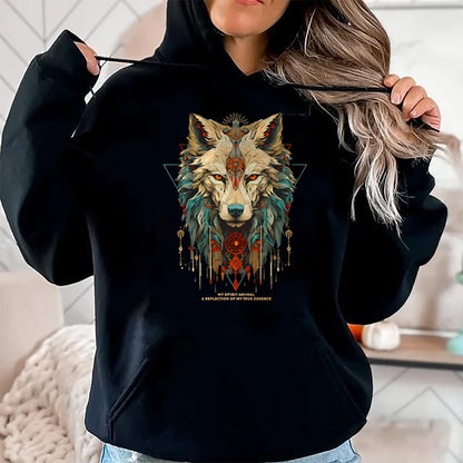 Native American T-Shirts, Vintage Native American Unisex T-Shirt/Hoodie/Sweatshirt HLT00 - Wolf Spirit Animal Sacred Shaman Native American Clan
