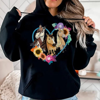 Best Horse Lover Shirt , Funny Horse UnisexT-Shirt/Hoodie/Sweatshirt HLT00 - Spirit Riding Free Wild and Free T-Shirt