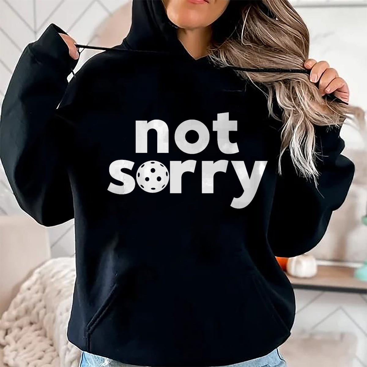 Funny Pickleball Shirt, Pickleball Lover Unisex T-Shirt/Hoodie/Sweatshirt HLT00 - Funny Pickleball ‘Sorry’ on Front ‘Not Sorry’ on Back T-Shirt