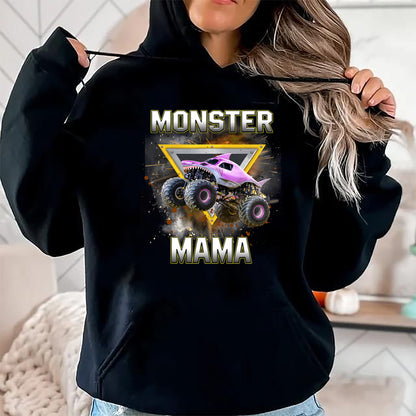 Gift for Mom Shirt, Funny Mom Unisex T-Shirt/Hoodie/Sweatshirt HLT00 - Monster Truck Mama Monster Truck Are My Jam Truck Lovers T-Shirt