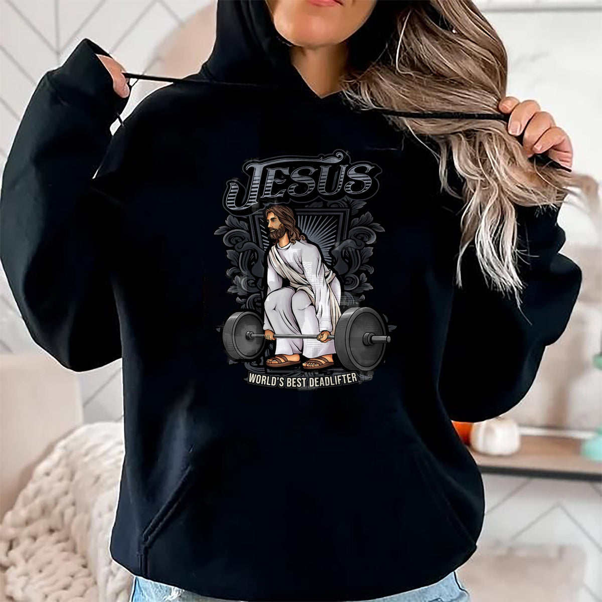 Christian Tee, Christian Faith Unisex T-Shirt/Hoodie/Sweatshirt HLT00 - Funny Jesus Christian Weight Lifting Men Women Gym Gag Gifts T-Shirt (1)