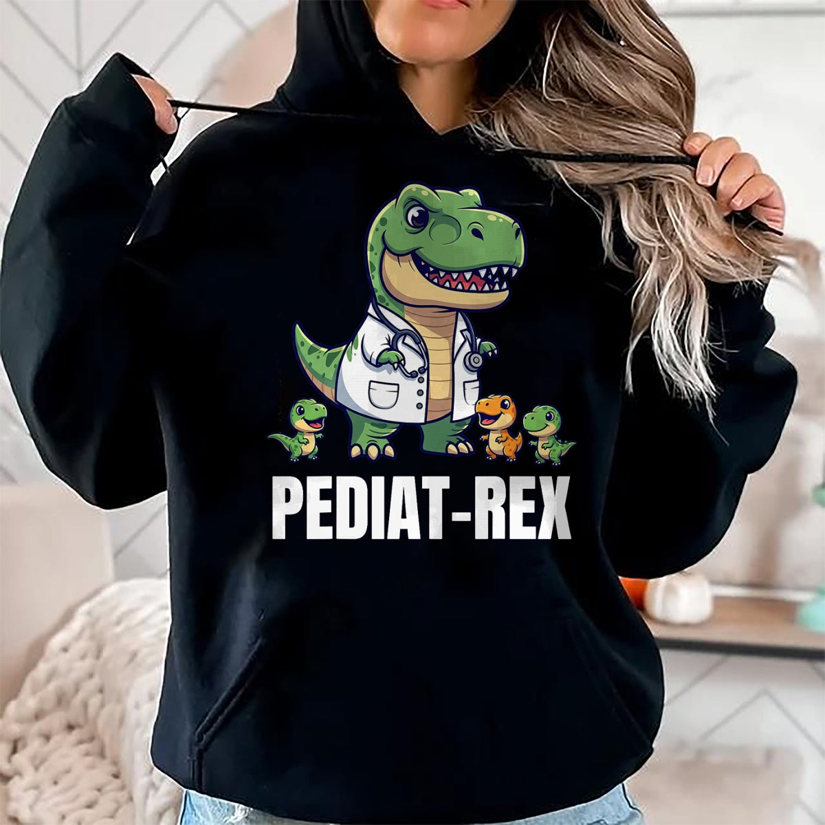 Best Doctor Shirt, Funny Doctor UnisexT-Shirt/Hoodie/Sweatshirt HLT00 - Funny Pediatrics T-Rex Pediatrician Peds Pediatric T-Shirt