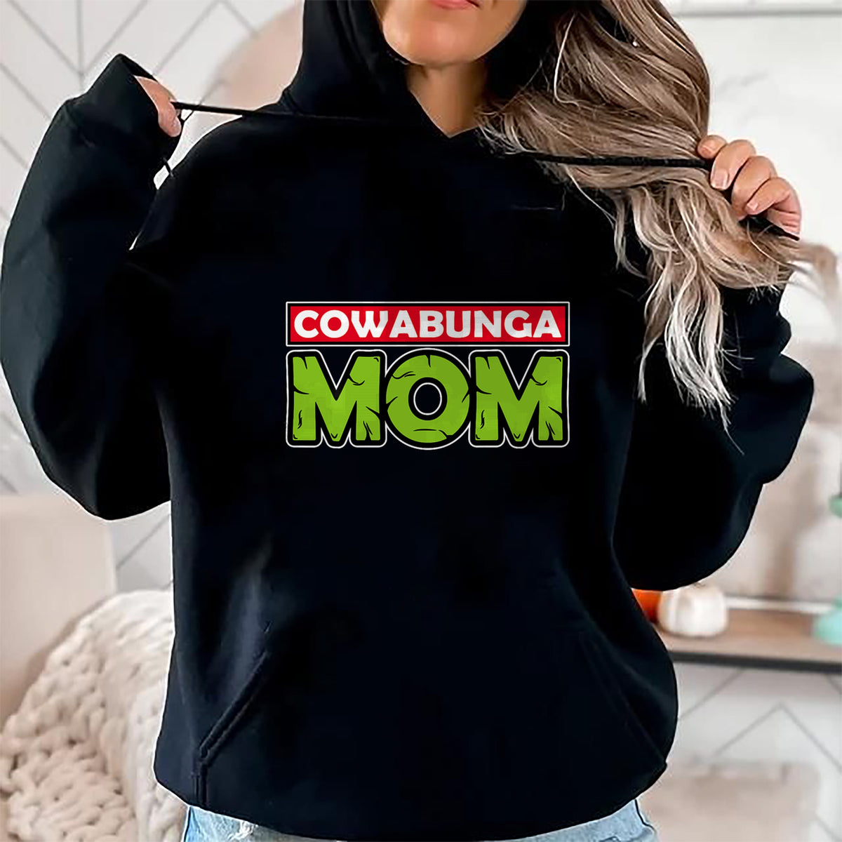 Gift for Mom Shirt, Funny Mom Unisex T-Shirt/Hoodie/Sweatshirt HLT00 - Mademark x Teenage Mutant Ninja Turtles - Cowabunga Mom Mother_s Day T-Shirt