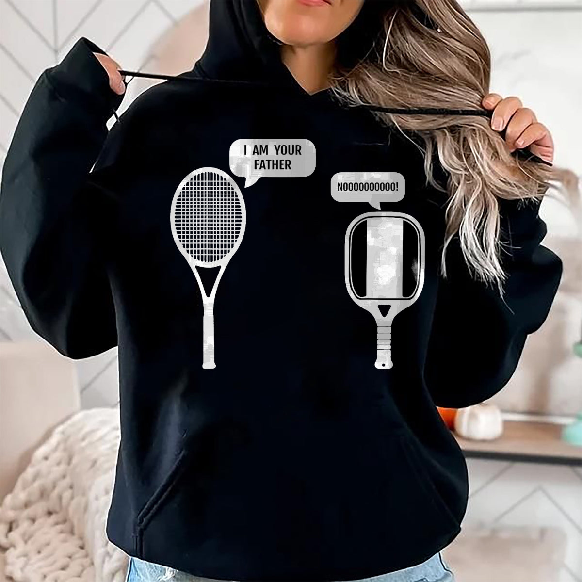 Funny Pickleball Shirt, Pickleball Lover Unisex T-Shirt/Hoodie/Sweatshirt HLT00 - I Am Your Father Funny Pickleball Tennis Racket T-Shirt