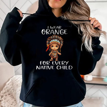 Native American T-Shirts, Vintage Native American Unisex T-Shirt/Hoodie/Sweatshirt HLT00 - Wear orange for every American native child Indian Pride