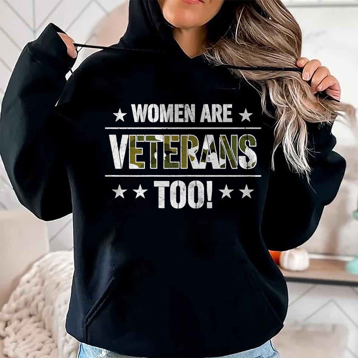 Proud Veteran Shirt, Funny Veteran UnisexT-Shirt/Hoodie/Sweatshirt HLT00 - Women are Veterans Too Proud Female Veteran Soldier Veteran T-Shirt