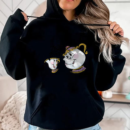 Gift for Mom Shirt, Funny Mom Unisex T-Shirt/Hoodie/Sweatshirt HLT00 - Disney Beauty and the Beast Chip Mrs. Potts Best Mom Ever T-Shirt
