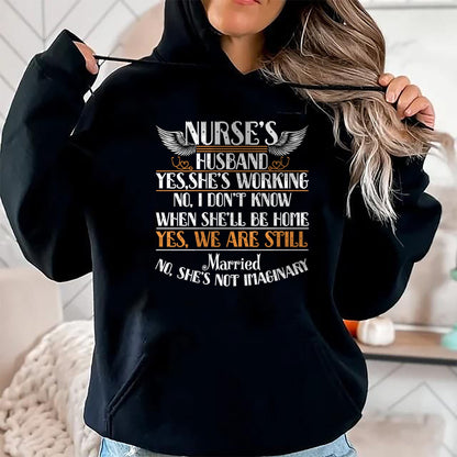 Funny Nurse Shirt, Nurse Unisex T-Shirt/Hoodie/Sweatshirt HLT00 - I Am A Nurse's Husband T Shirt, Nurse Wife T Shirt Long Sleeve T-Shirt