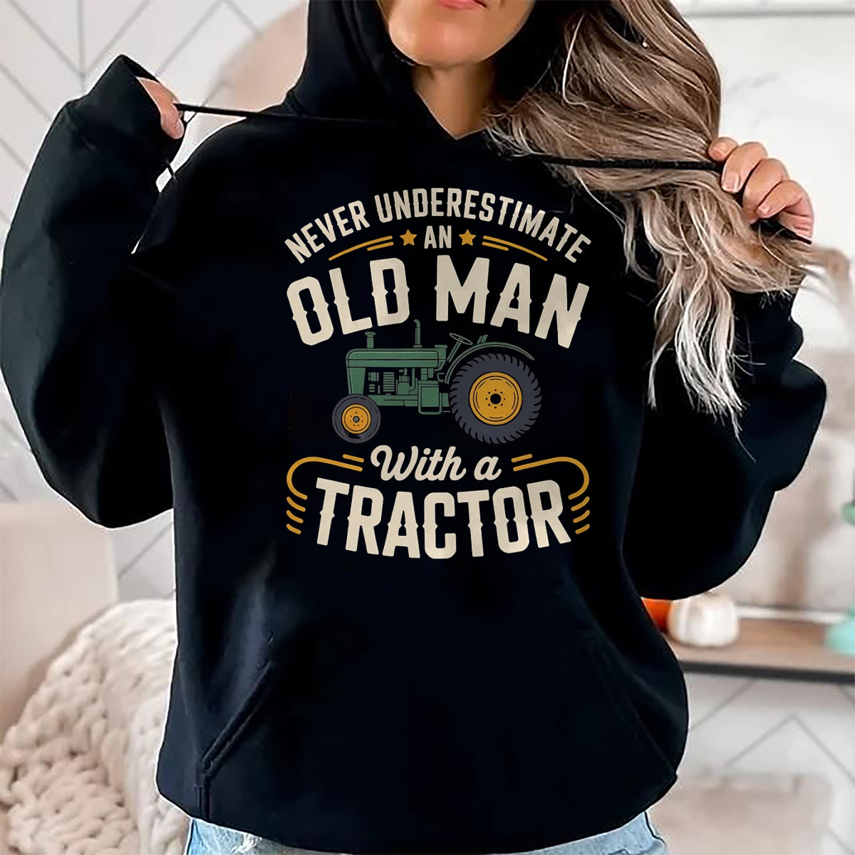 Best Farmer Life Shirt, Funny Farmer UnisexT-Shirt/Hoodie/Sweatshirt HLT00 - Never Underestimate an Old Man with a Tractor – Farming dad T-Shirt