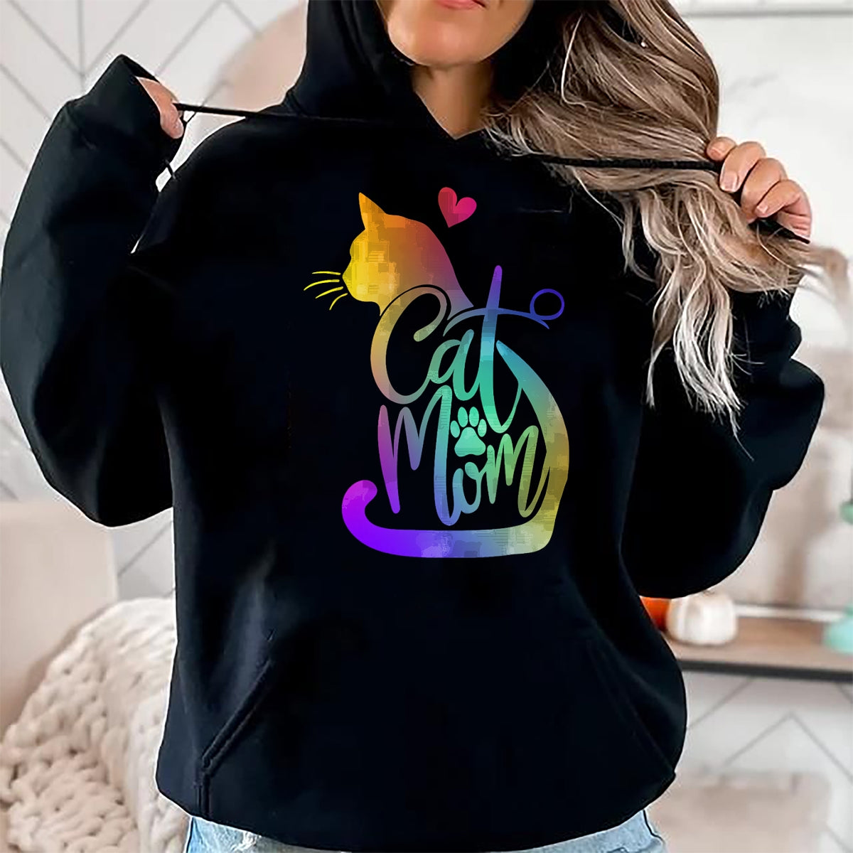 Cat Love Shirt, Funny Cat Lover Gift UnisexT-Shirt/Hoodie/Sweatshirt HLT00 - Cat Mom Cat Lover Cute Mother_s Day Mama I Love My Cat T-Shirt