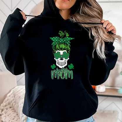 Gift for Mom Shirt, Funny Mom Unisex T-Shirt/Hoodie/Sweatshirt HLT00 - Lucky Mom Shamrock St. Patricks Day Rainbow Saint Paddys T-Shirt