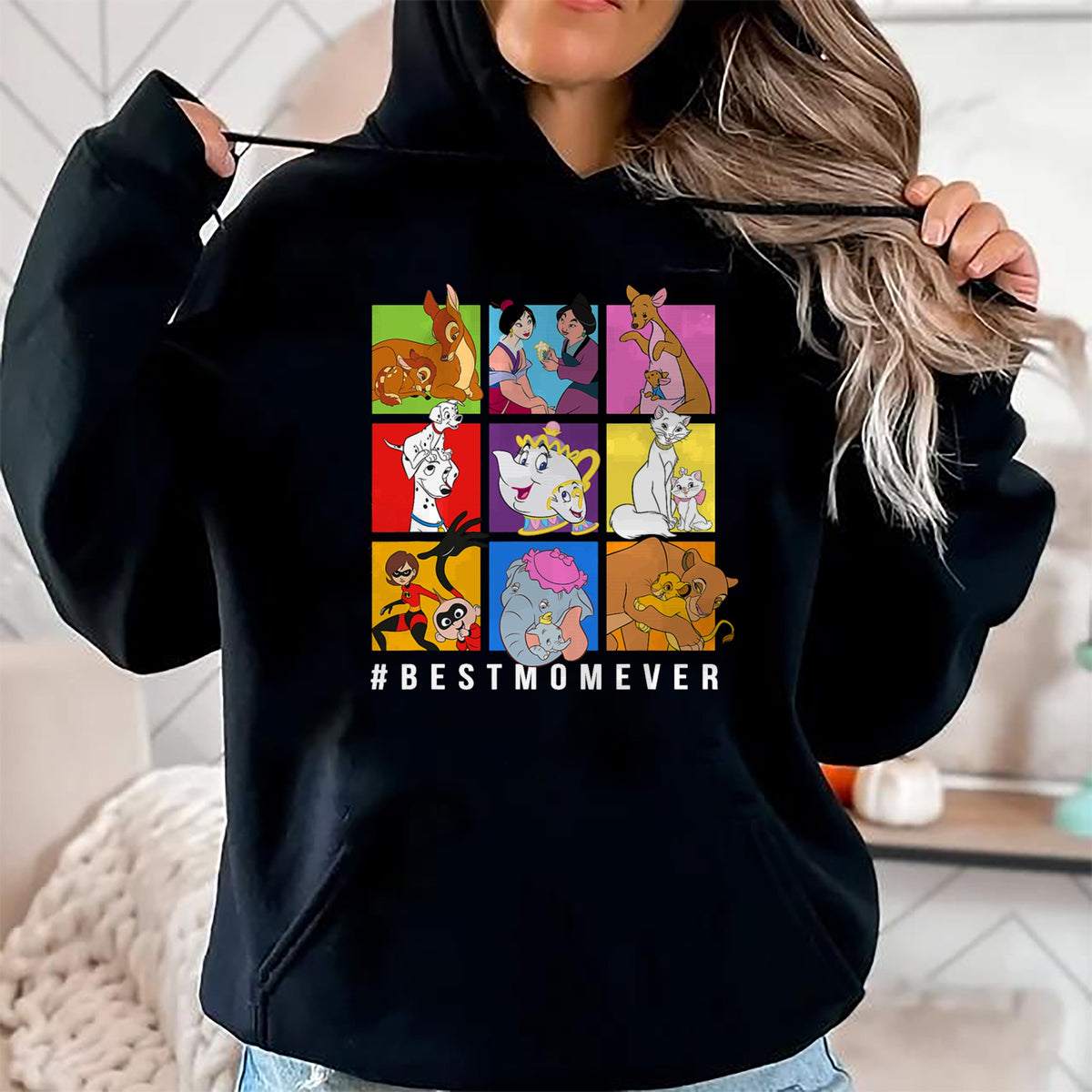 Gift for Mom Shirt, Funny Mom Unisex T-Shirt/Hoodie/Sweatshirt HLT00 - Disney Characters BestMomEver Mother_s Day T-Shirt