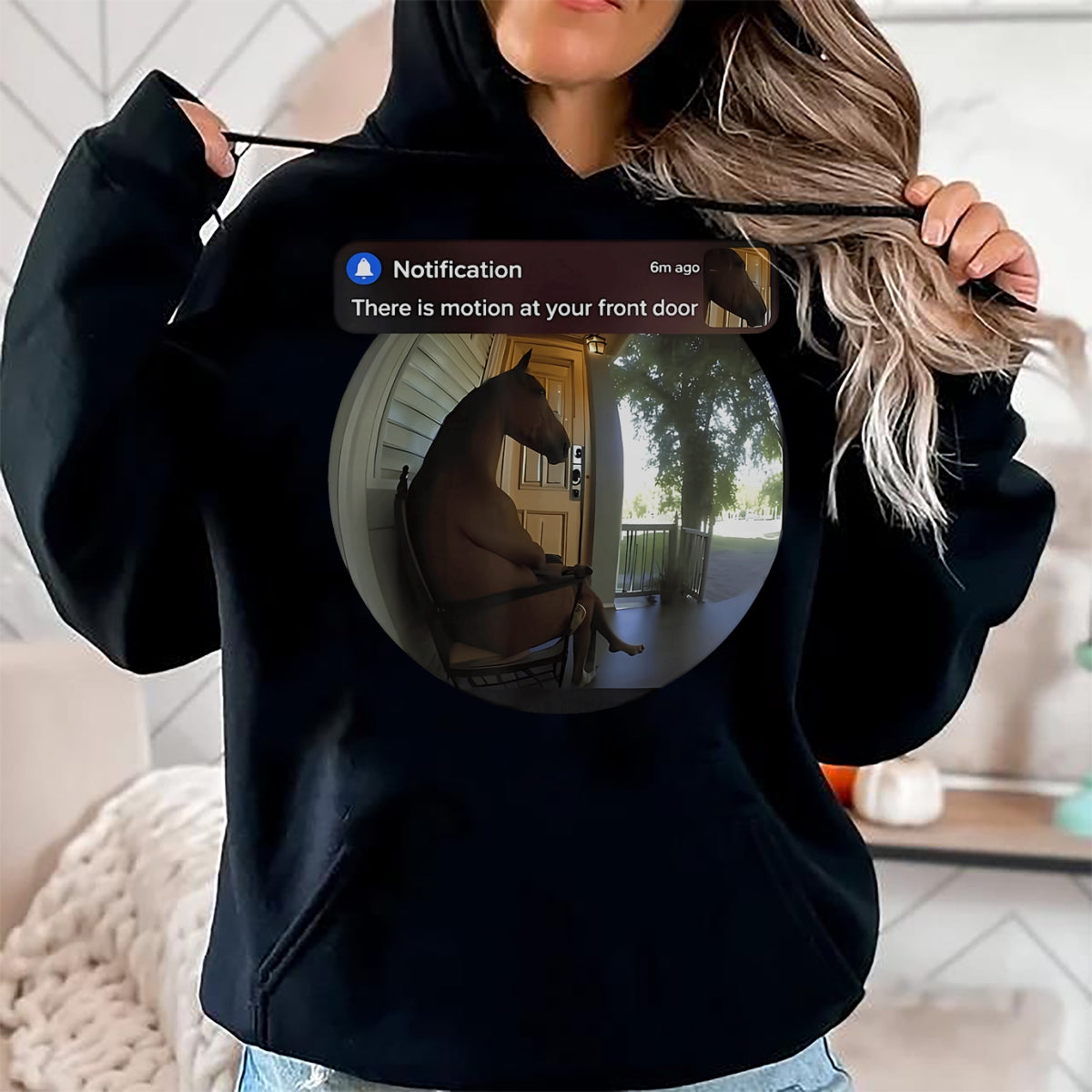 Best Horse Lover Shirt , Funny Horse UnisexT-Shirt/Hoodie/Sweatshirt HLT00 - There is Motion At Your Front Door Horse Meme T-Shirt