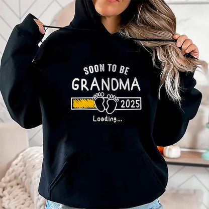 Best Grandma Shirt, Proud Grandma Unisex T-Shirt/Hoodie/Sweatshirt HLT00 - Soon to be Grandma 2025 Loading Promoted to Grandma 2025 T-Shirt