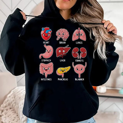 Best Doctor Shirt, Funny Doctor UnisexT-Shirt/Hoodie/Sweatshirt HLT00 - Cute Human Organs Cartoon Anatomy Science Humor T-Shirt