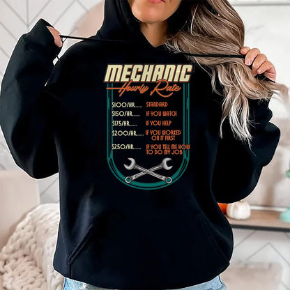 Best Mechanic Life Shirt, Funny Mechanic UnisexT-Shirt/Hoodie/Sweatshirt HLT00 - Mechanic Hourly Rate Car Auto Repairman Labor Rates T-Shirt (2)