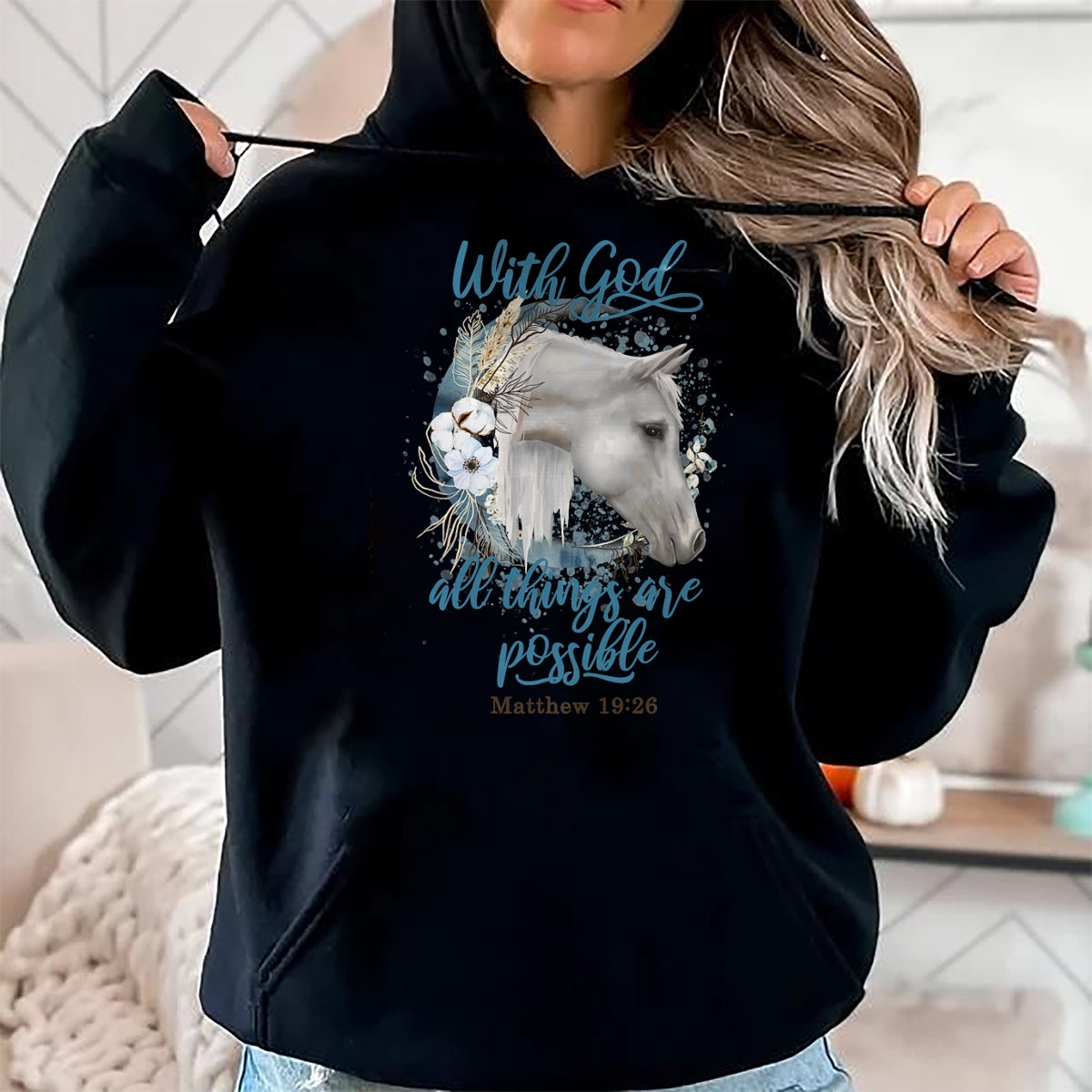 Best Horse Lover Shirt , Funny Horse UnisexT-Shirt/Hoodie/Sweatshirt HLT00 - Horse Flowers Horseback Riding Christian Horse Owner T-Shirt