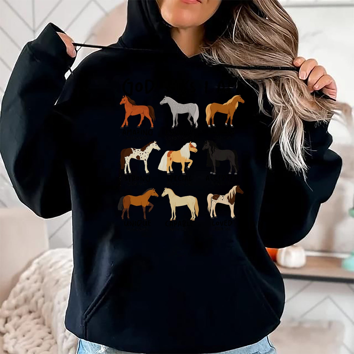 Best Horse Lover Shirt , Funny Horse UnisexT-Shirt/Hoodie/Sweatshirt HLT00 - God Says I Am Horses Christian Women Girls Kids Boy Horse T-Shirt