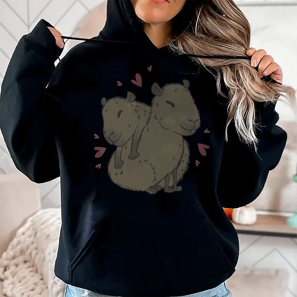Cute Capybara Shirt, Funny Capybara Unisex T-Shirt/Hoodie/Sweatshirt HLT00 - Cute Capybara Long Sleeve T-Shirt
