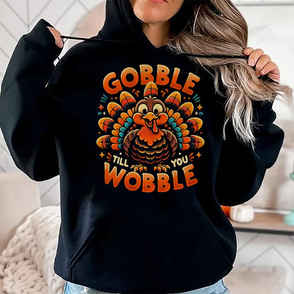 Best Thanksgiving Family Shirt , Funny Thanksgiving UnisexT-Shirt/Hoodie/Sweatshirt HLT00 - Thanksgiving Shirt for Men Women Kids Gobble Till You Wobble T-Shirt