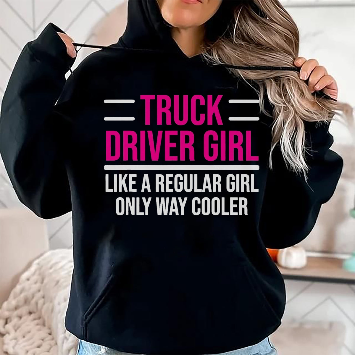 Best Truck Driver Life Shirt, Funny Trucker UnisexT-Shirt/Hoodie/Sweatshirt HLT00 - Cool Truck Driver Girl Funny Trucker Women T-Shirt, Men, Black, X-Large