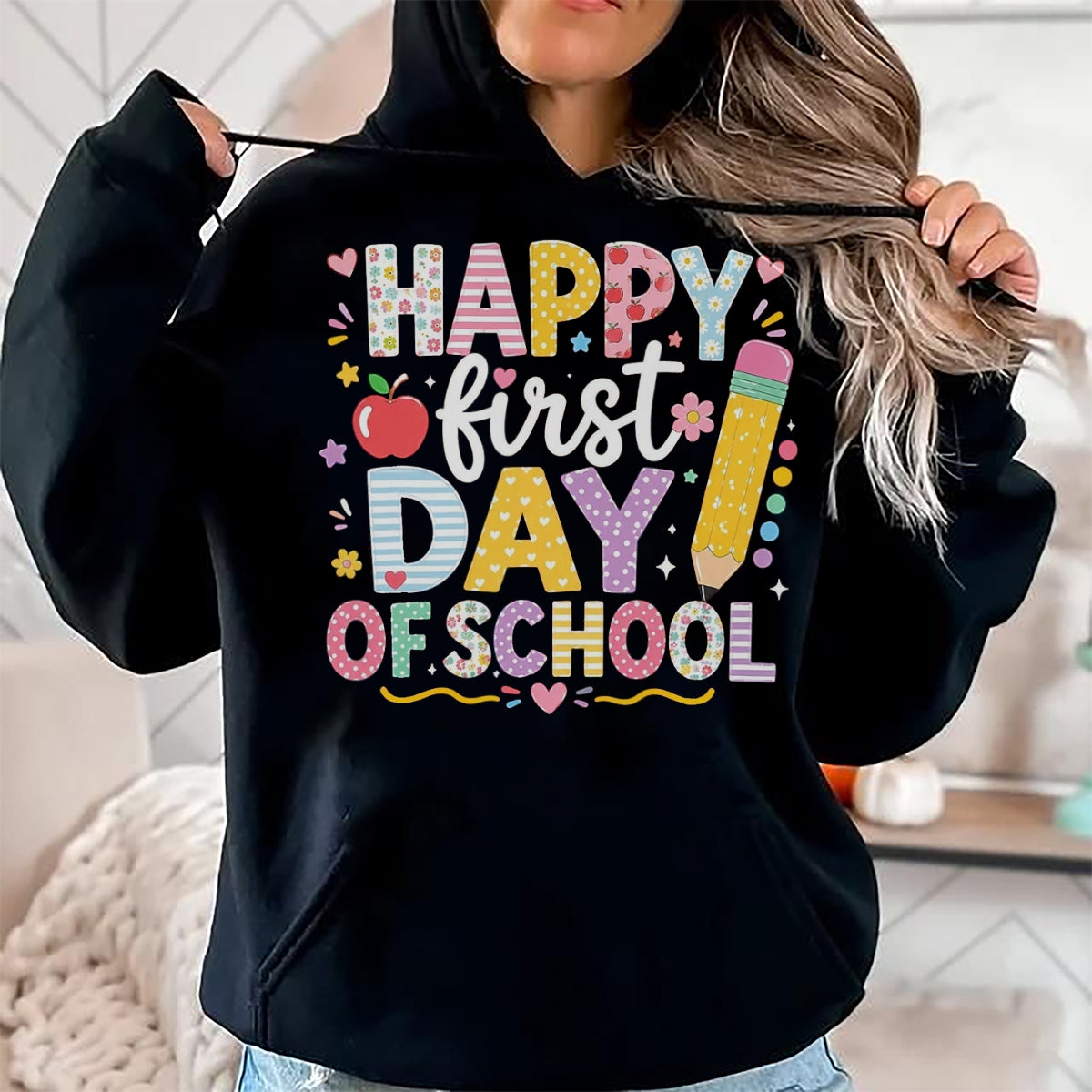 Best Student Shirt, Funny Back To School UnisexT-Shirt/Hoodie/Sweatshirt HLT00 - Happy First Day of School Teacher Student Back to School T-Shirt, Men, Black, 3X-Large