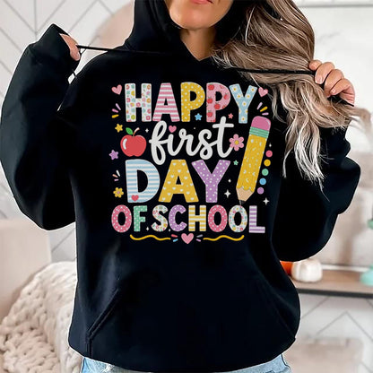Best Student Shirt, Funny Back To School UnisexT-Shirt/Hoodie/Sweatshirt HLT00 - Happy First Day of School Teacher Student Back to School T-Shirt, Men, Black, 3X-Large