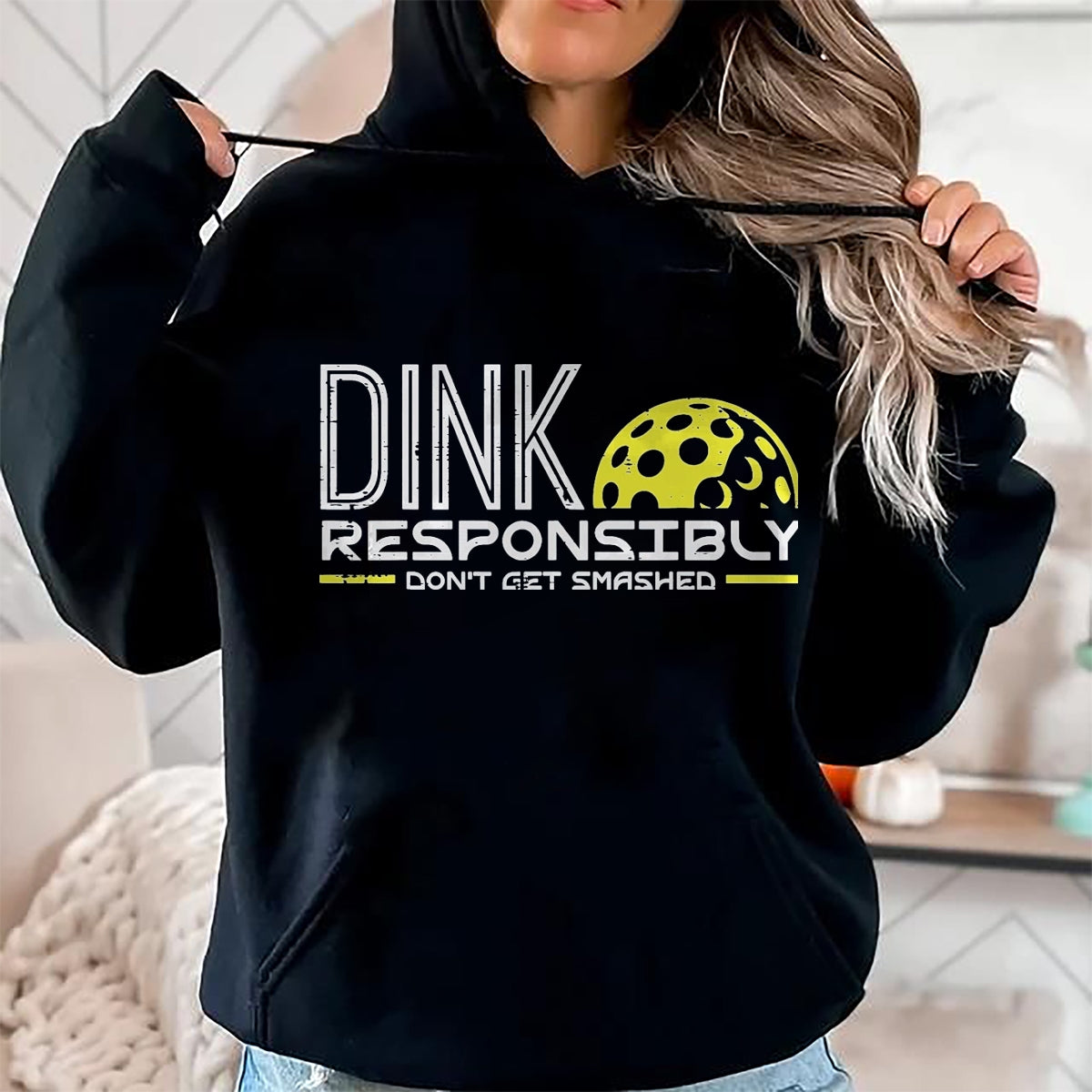 Funny Pickleball Shirt, Pickleball Lover Unisex T-Shirt/Hoodie/Sweatshirt HLT00 - Pickleball Dink Responsibly Funny Pickle Ball Men Women Kids T-Shirt