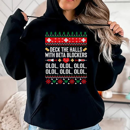 Funny Nurse Shirt, Nurse Unisex T-Shirt/Hoodie/Sweatshirt HLT00 - Funny Nurse Christmas Shirt Ugly Xmas TShirt Gift Tee Women T-Shirt (1)