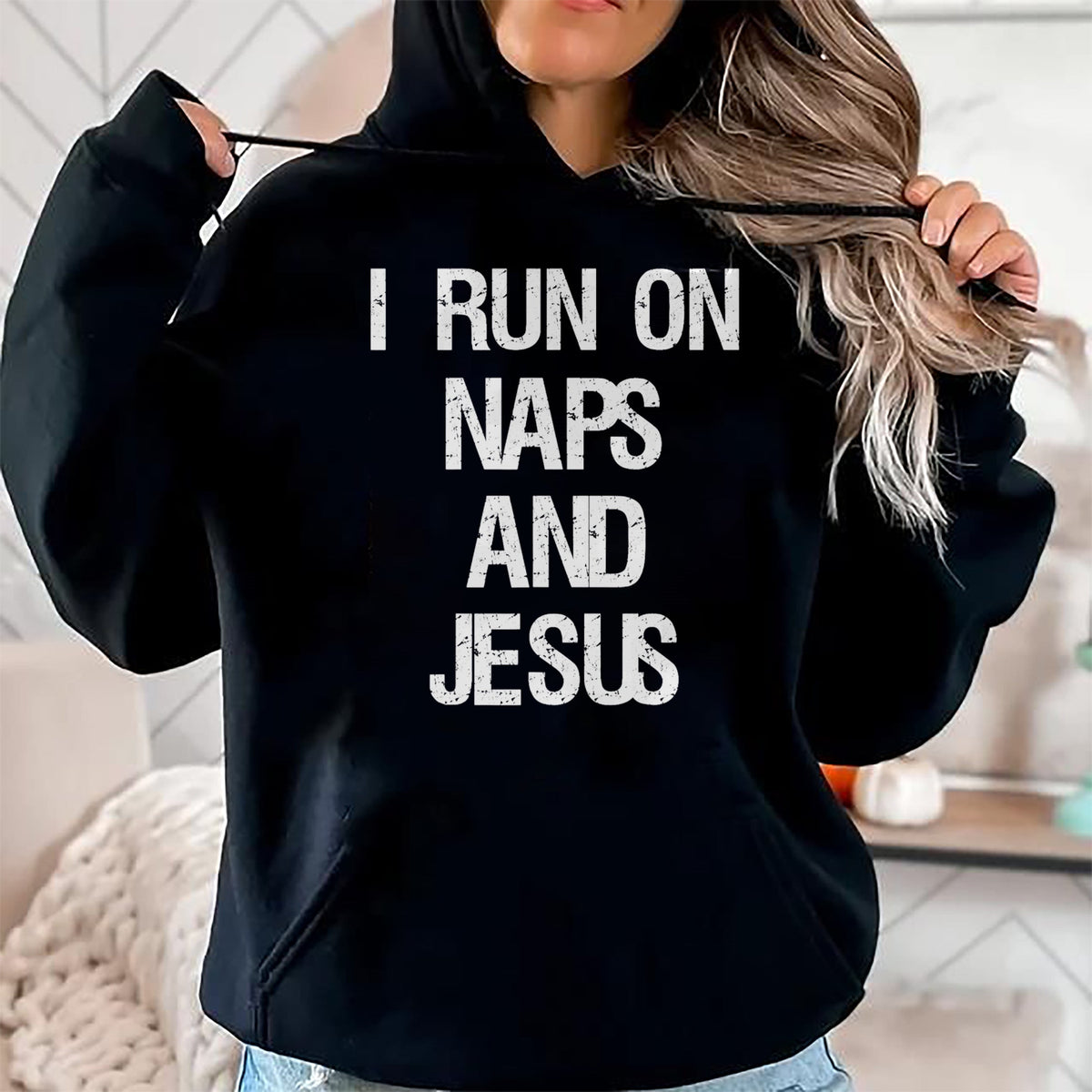 Christian Tee, Christian Faith Unisex T-Shirt/Hoodie/Sweatshirt HLT00 - Funny Run On Nap & Jesus Christ Sayings Christian T-Shirt