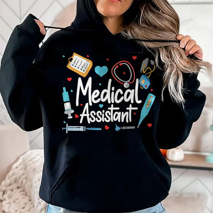 Best Doctor Shirt, Funny Doctor UnisexT-Shirt/Hoodie/Sweatshirt HLT00 - Medical Assistant MA CMA Nursing Doctor Assistant Student T-Shirt, Men, Black, Large