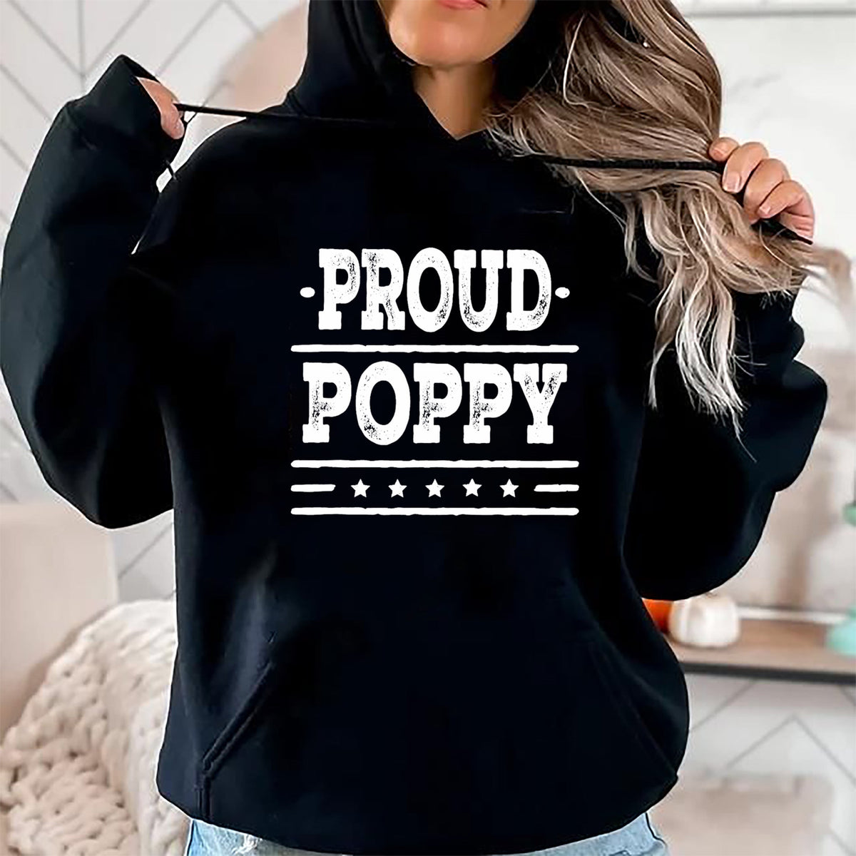 Gift for Dad Shirt, Funny Dad Unisex T-Shirt/Hoodie/Sweatshirt HLT00 – Mens Proud Poppy Grandpa T-shirt Fathers Day Gift Tee