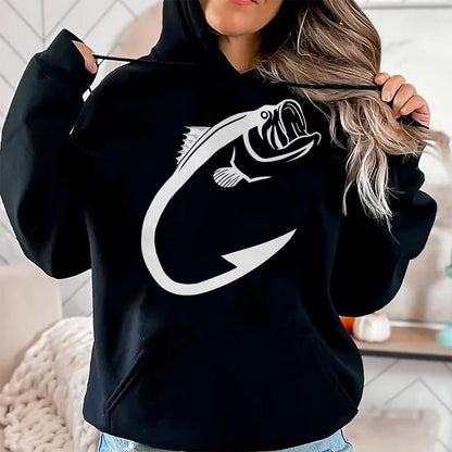 Funny Fishing Shirt, Gift For Fishing Lover Unisex T-Shirt/Hoodie/Sweatshirt HLT00 - Fish Hook Minimal Art Cool Fishing Lover Art Lover Gift T-Shirt