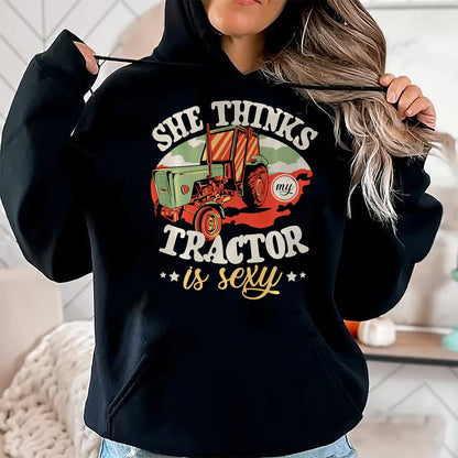 Best Farmer Life Shirt, Funny Farmer UnisexT-Shirt/Hoodie/Sweatshirt HLT00 - Mens She Thinks My Tractor is Sexy Farmer Agriculture Farm Performance T-Shirt