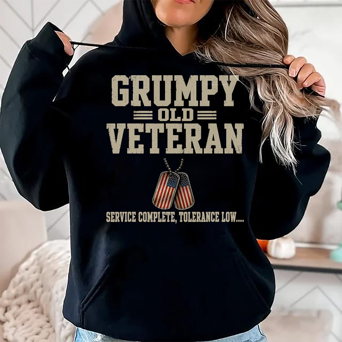 Proud Veteran Shirt, Funny Veteran UnisexT-Shirt/Hoodie/Sweatshirt HLT00 - Funny Grumpy Old Veteran for Military Vets Service Complete T-Shirt